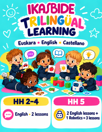 Descubre cómo Ikasbide acompaña al alumnado desde Infantil para que use el inglés progresivamente como herramienta de comunicación y aprendizaje.